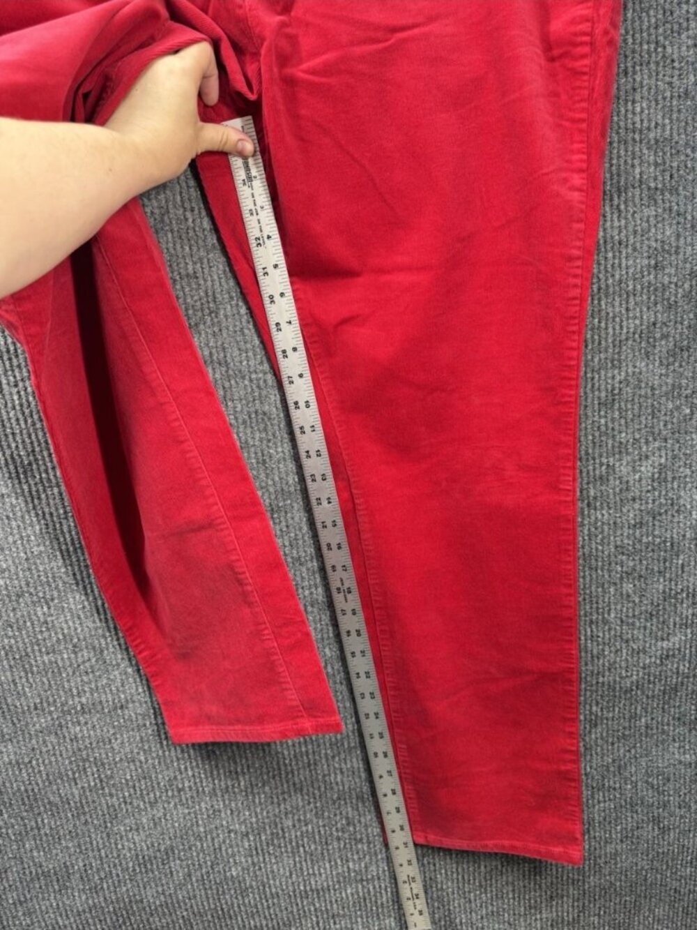 Talbots Pants 20W Simply Flattering 5 Pocket Corduroy Straight Red Slimming NEW - Picture 8 of 11